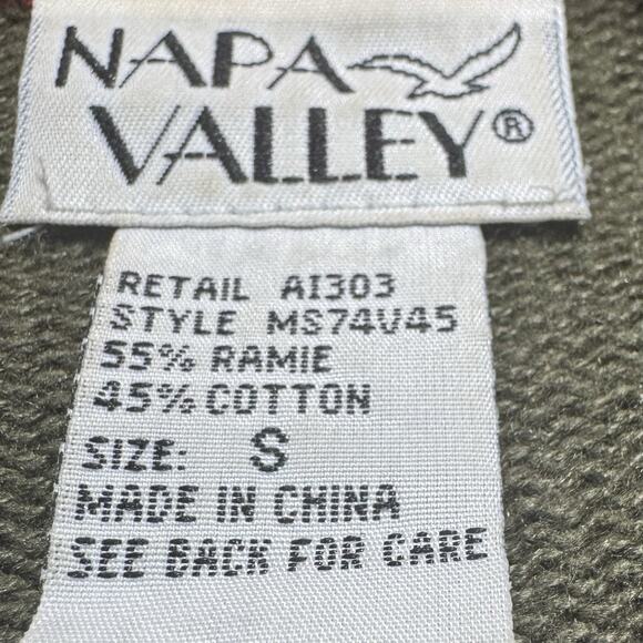 Napa Valley Women’s Cardigan Sweater Small Green Houndstooth Floral Embroidered - Picture 8 of 9